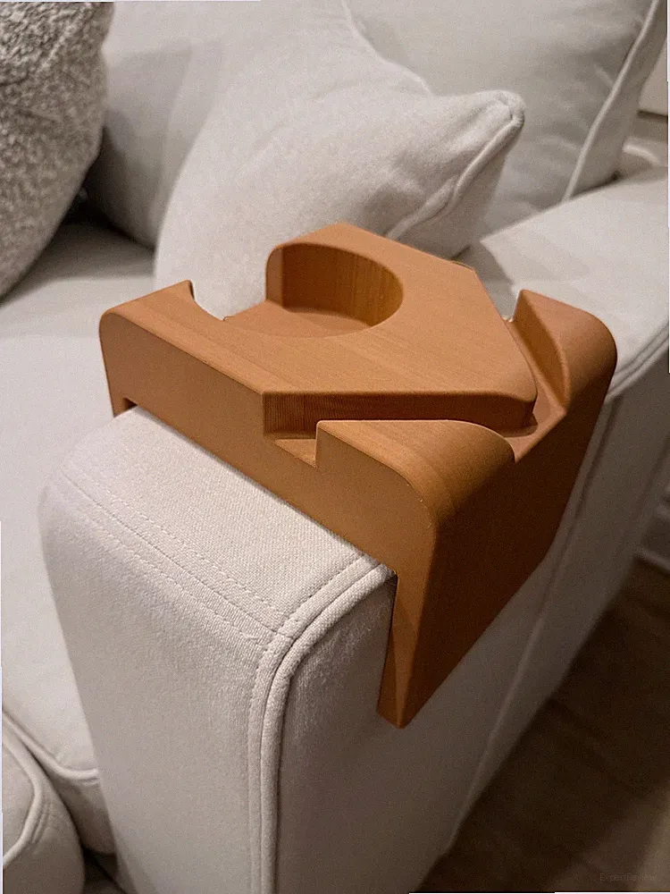 Armrest Cup Holder Tray 8" Sofa Drink Phone Remote Holder Sectional Fit