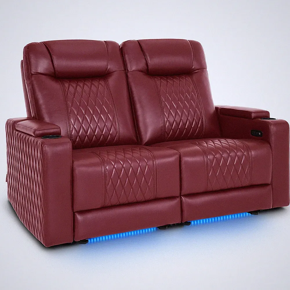 Lovupet Electric Power Loveseat Recliner Sofa with Adjustable Headrest HTS830