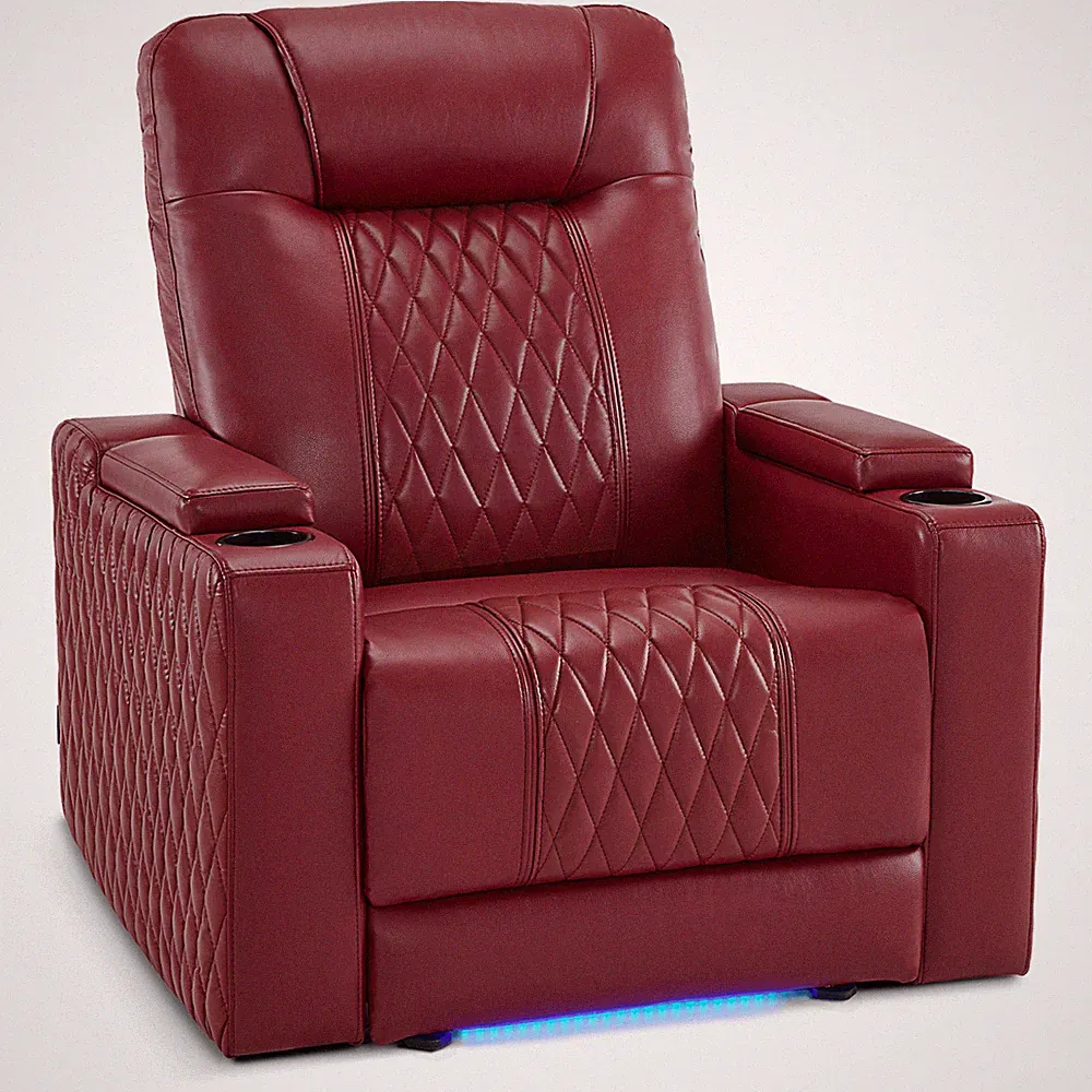 Lovupet Home Theater Seating, Power Recliner with Adjustable Headrest,USB HTS401