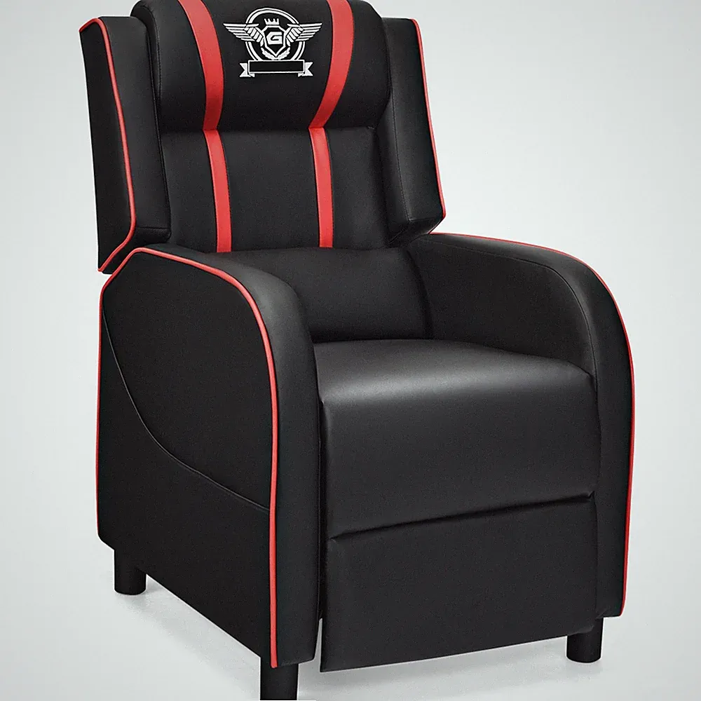 Topbuy Gaming Recliner Chair Single Massage Lounge Sofa with Lumbar Cushion
